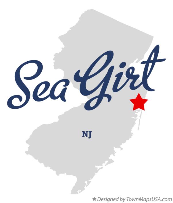 Map of Sea Girt New Jersey NJ