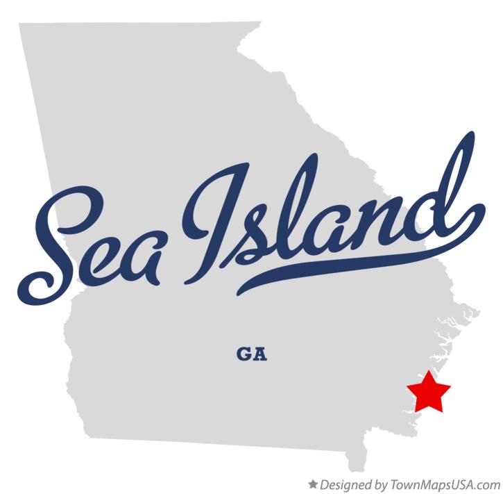 Map of Sea Island Georgia GA