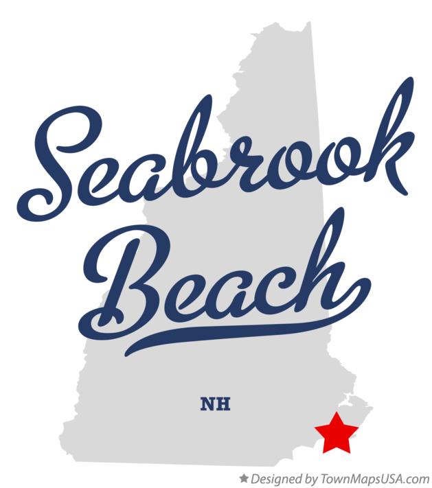 Map of Seabrook Beach New Hampshire NH