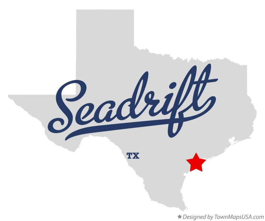 Map of Seadrift Texas TX
