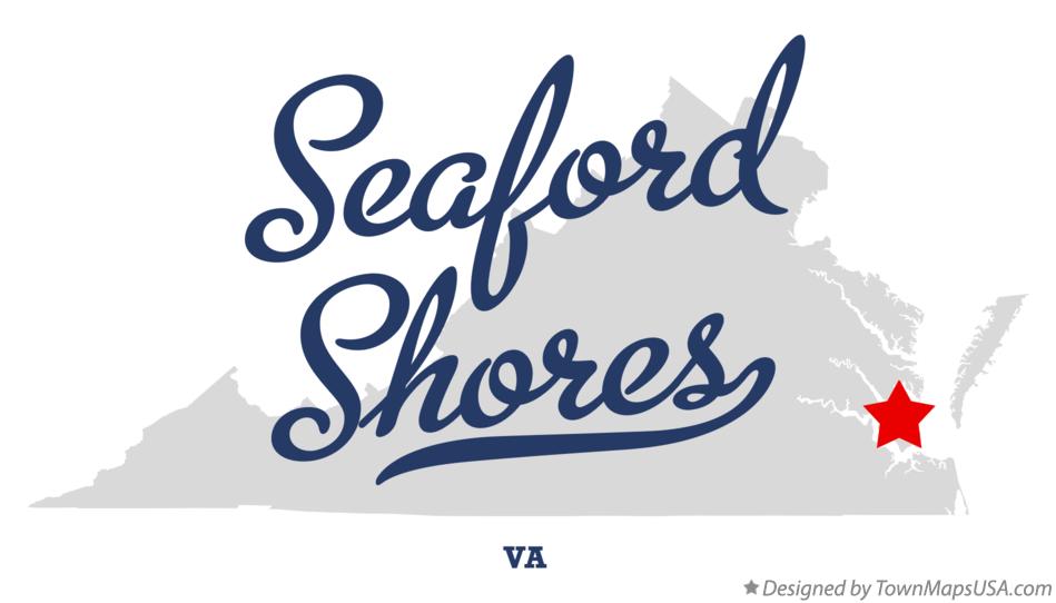 Map of Seaford Shores Virginia VA