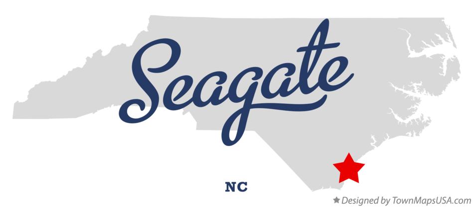 Map of Seagate North Carolina NC