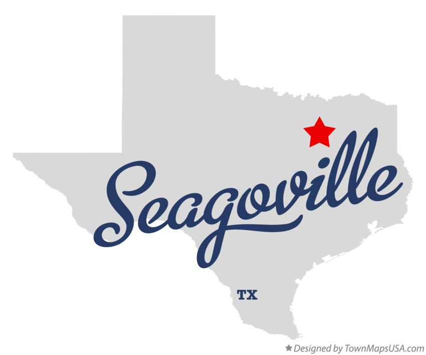 Map of Seagoville Texas TX
