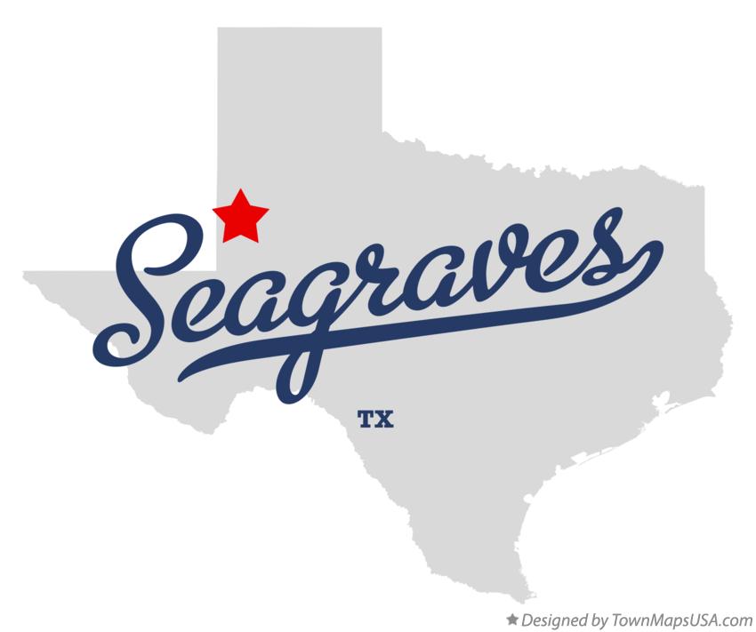 Map of Seagraves Texas TX
