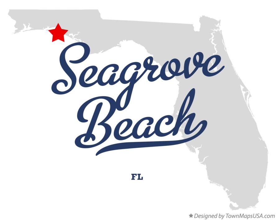 Map of Seagrove Beach Florida FL