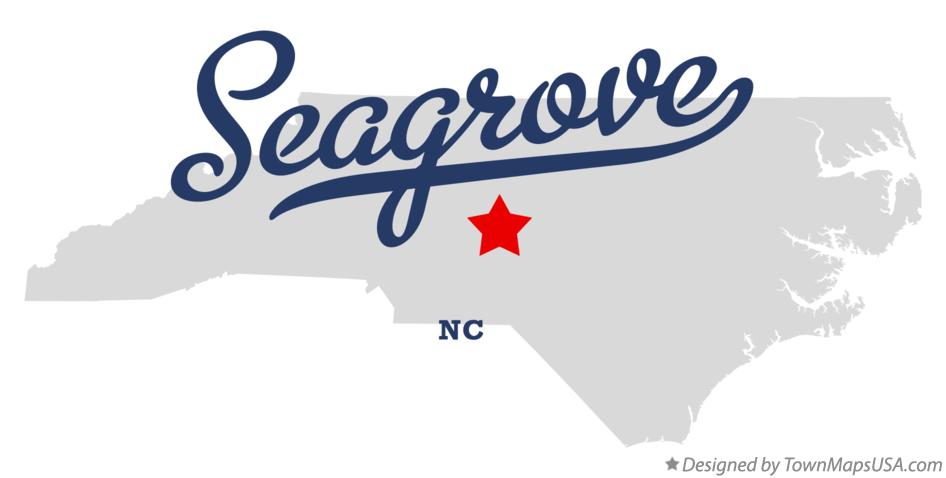 Map of Seagrove North Carolina NC