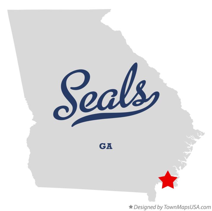 Map of Seals Georgia GA