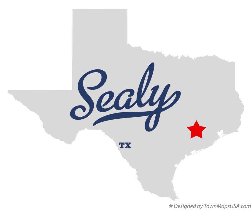 Map of Sealy Texas TX