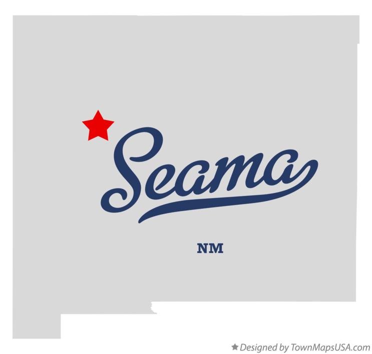 Map of Seama New Mexico NM