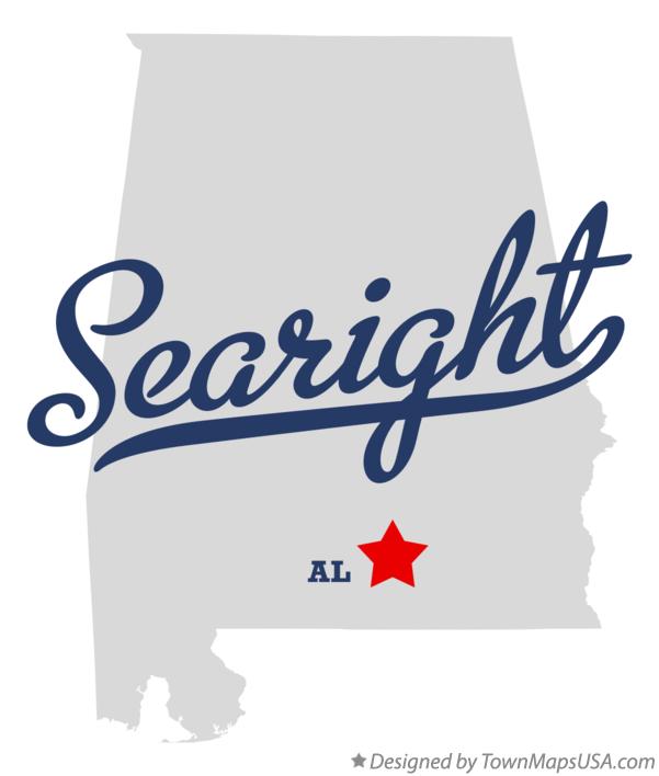 Map of Searight Alabama AL