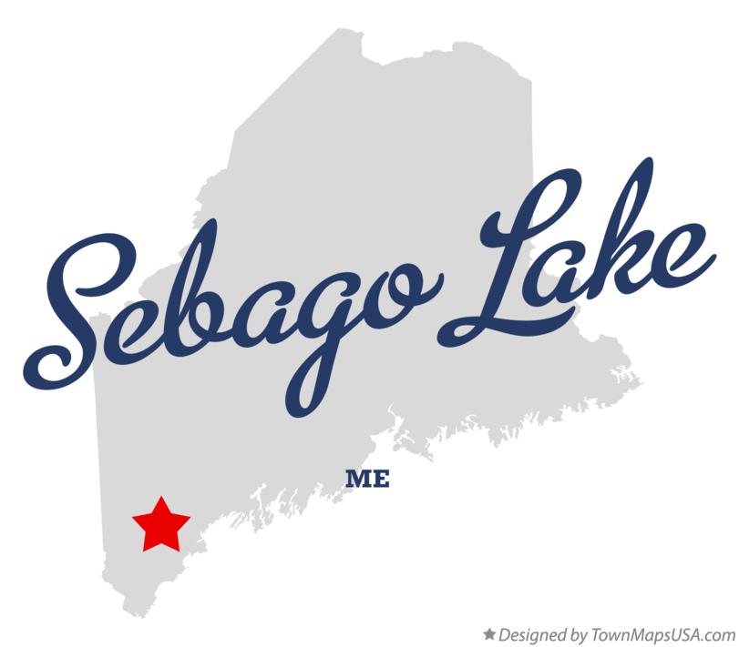 Map of Sebago Lake Maine ME