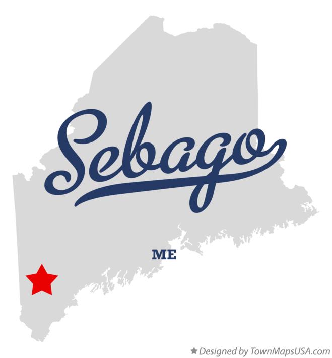 Map of Sebago Maine ME