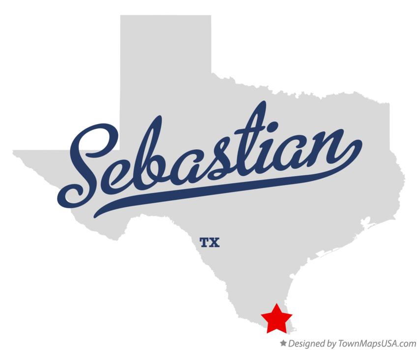 Map of Sebastian Texas TX