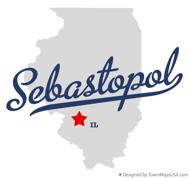 Map of Sebastopol Illinois IL