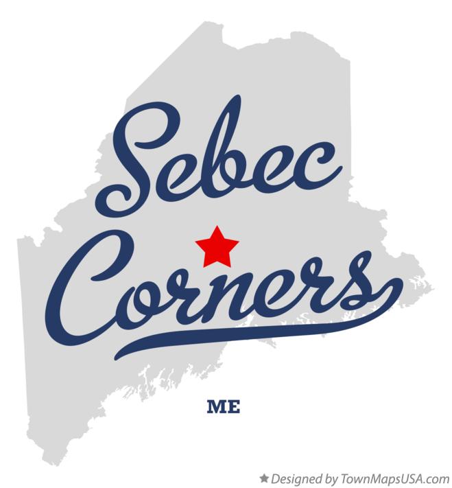 Map of Sebec Corners Maine ME