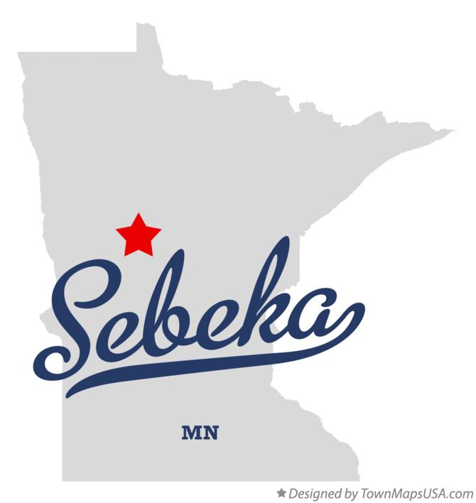 Map of Sebeka Minnesota MN