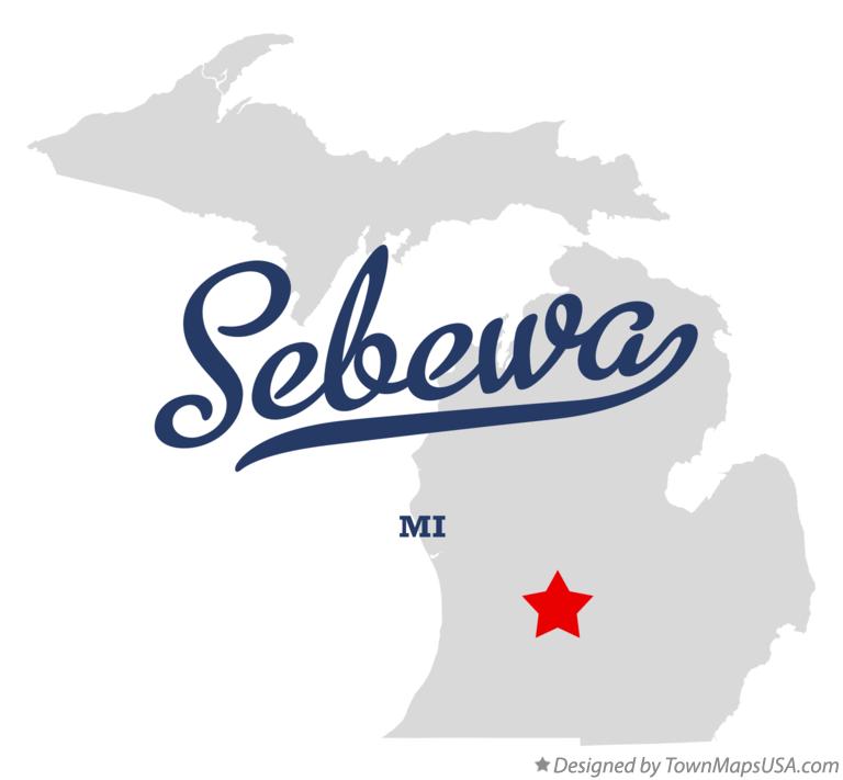 Map of Sebewa Michigan MI