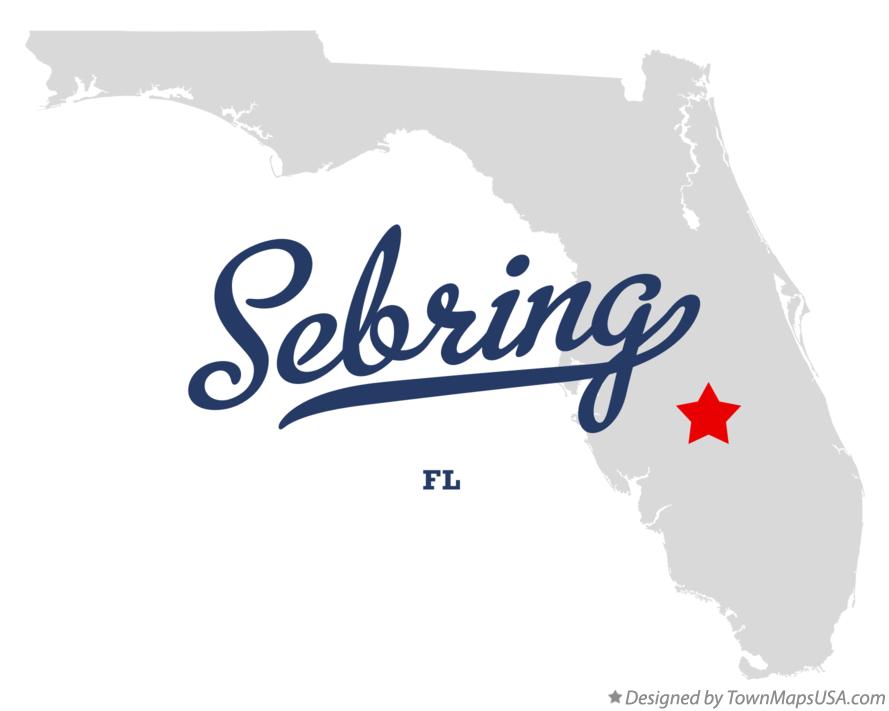 Map of Sebring Florida FL