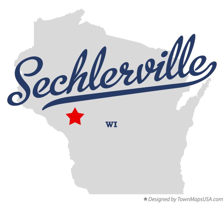 Map of Sechlerville Wisconsin WI