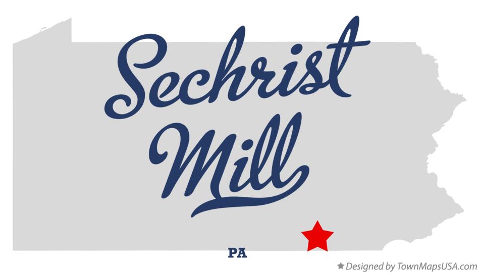 Map of Sechrist Mill Pennsylvania PA