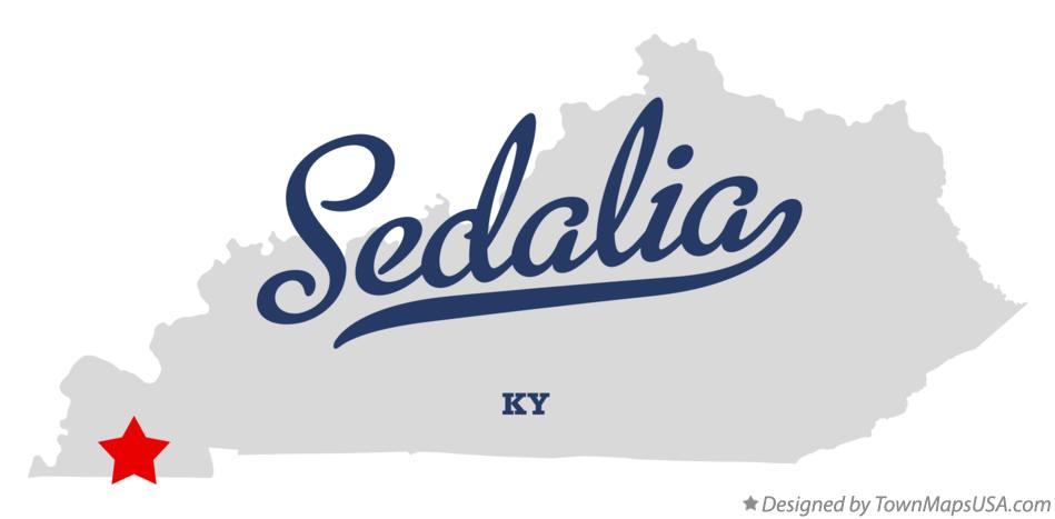 Map of Sedalia Kentucky KY