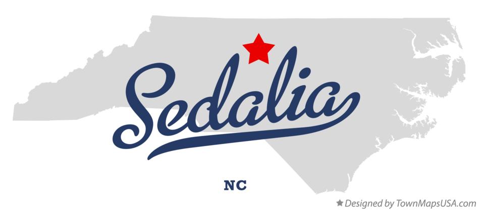 Map of Sedalia North Carolina NC
