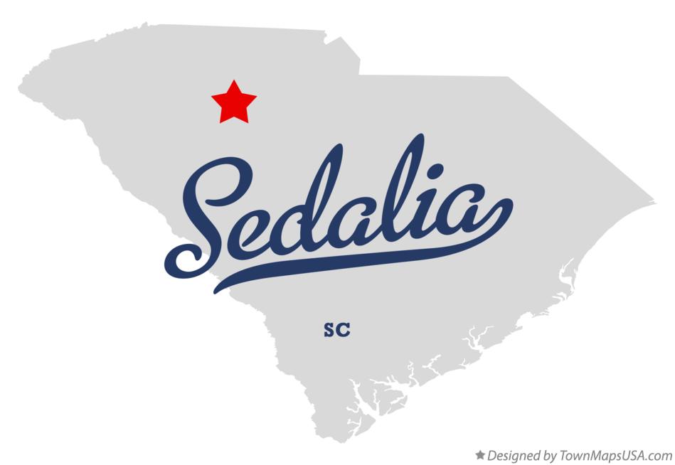 Map of Sedalia South Carolina SC