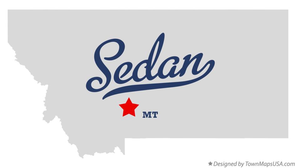 Map of Sedan Montana MT