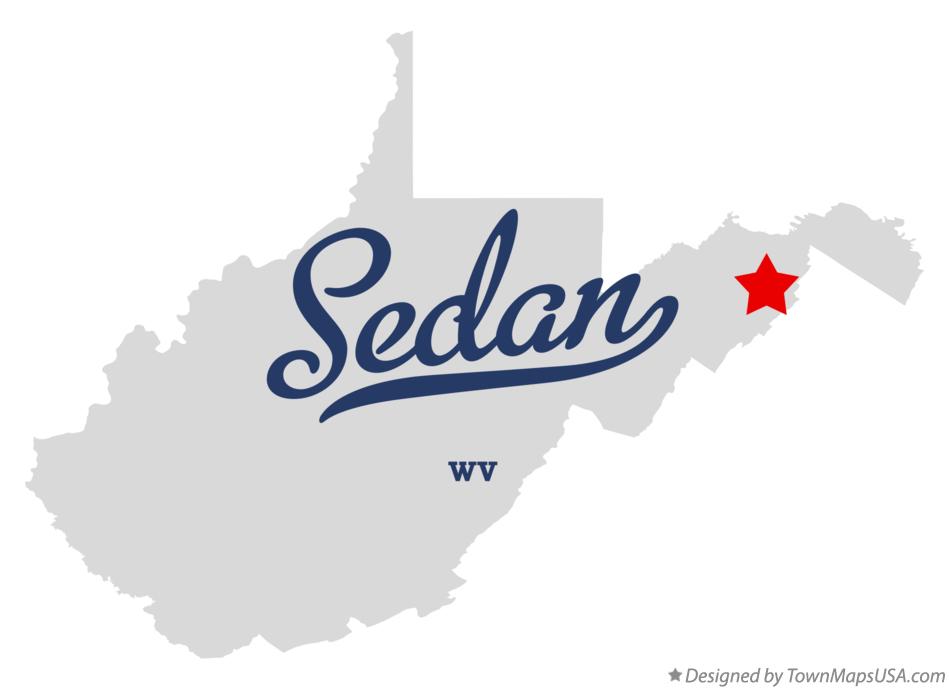 Map of Sedan West Virginia WV