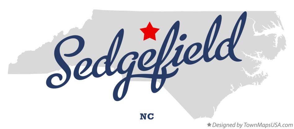 Map of Sedgefield North Carolina NC