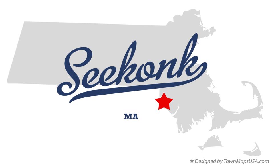 Map of Seekonk Massachusetts MA