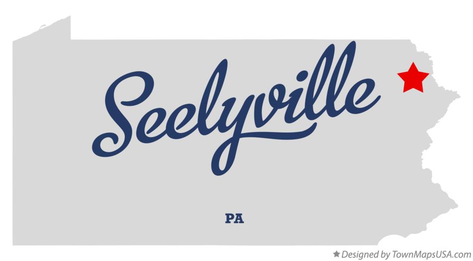 Map of Seelyville Pennsylvania PA