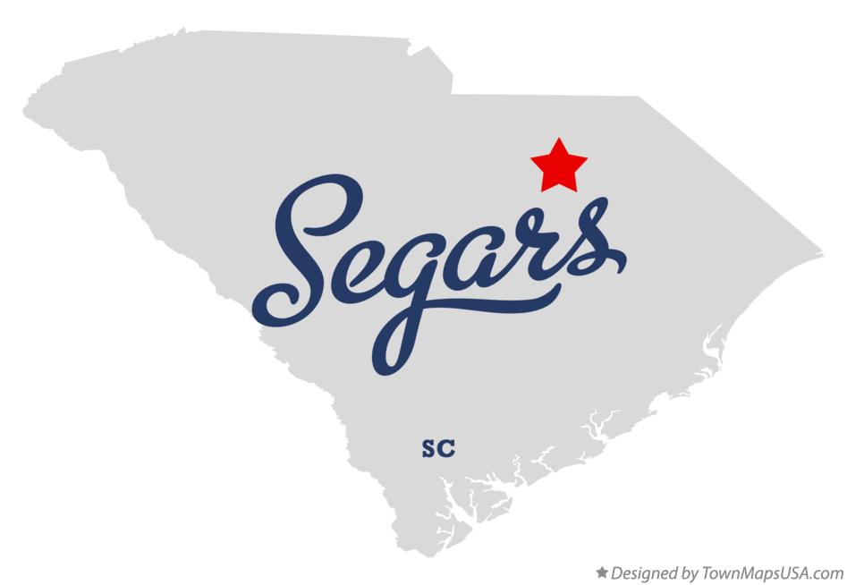 Map of Segars South Carolina SC