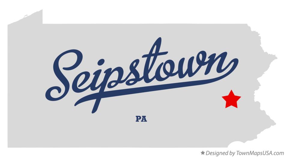 Map of Seipstown Pennsylvania PA