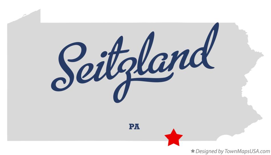 Map of Seitzland Pennsylvania PA