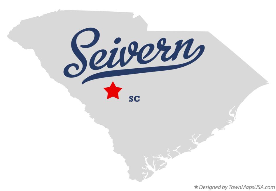 Map of Seivern South Carolina SC