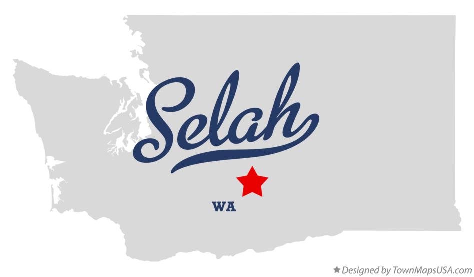 Map of Selah Washington WA
