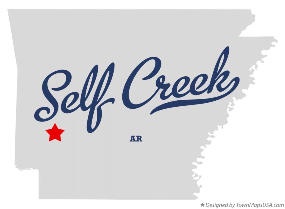 Map of Self Creek Arkansas AR