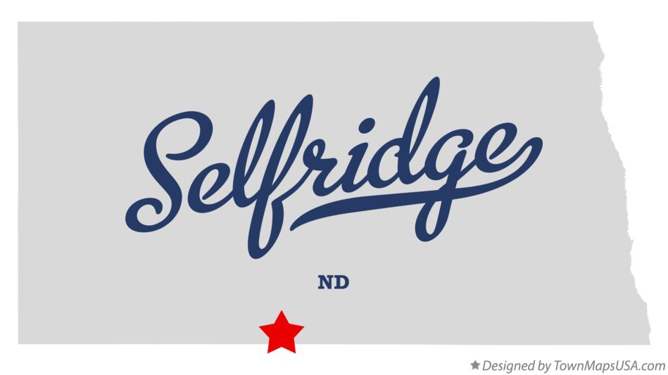 Map of Selfridge North Dakota ND
