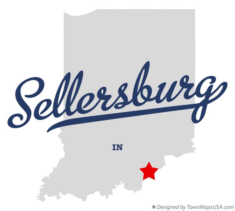 Map of Sellersburg Indiana IN
