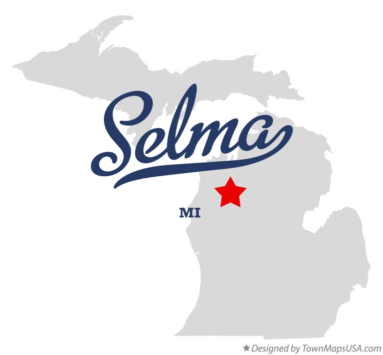 Map of Selma Michigan MI