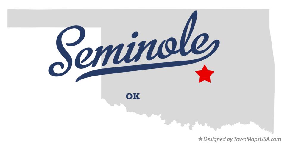 Map of Seminole Oklahoma OK