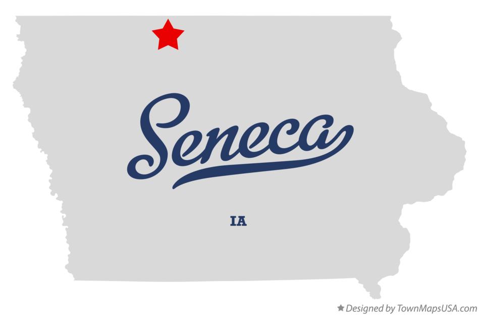Map of Seneca Iowa IA