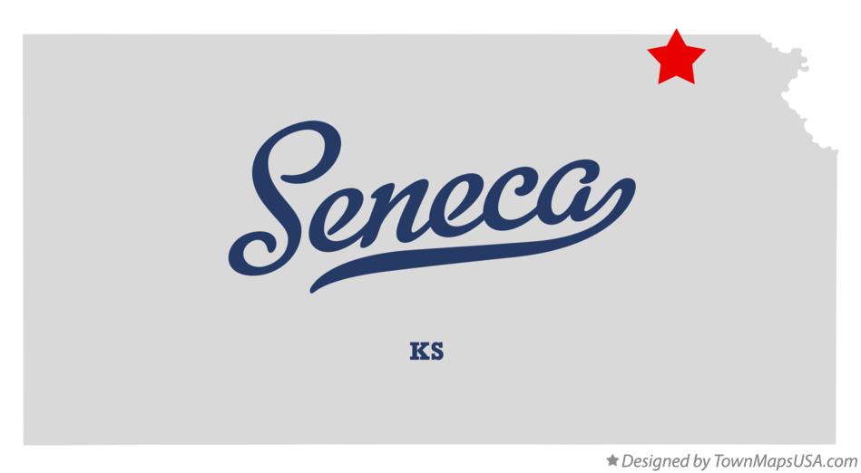 Map of Seneca Kansas KS