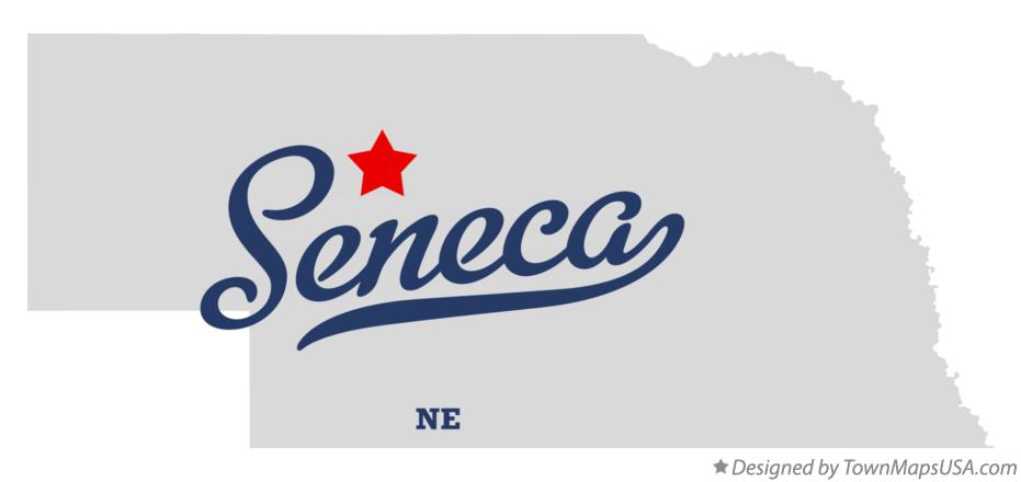 Map of Seneca Nebraska NE