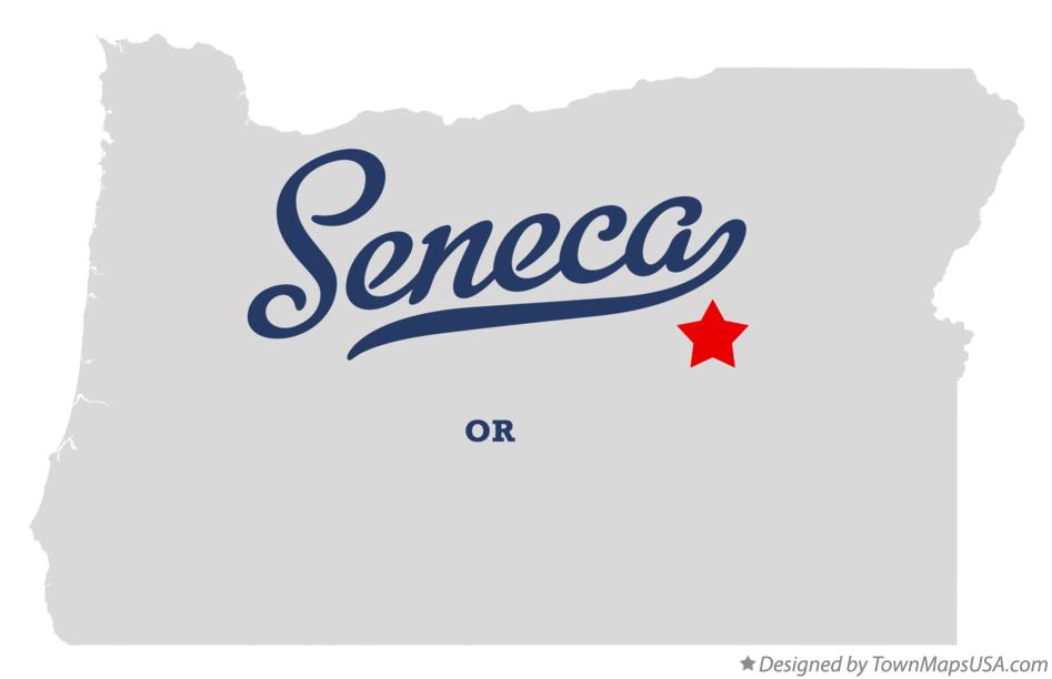 Map of Seneca Oregon OR