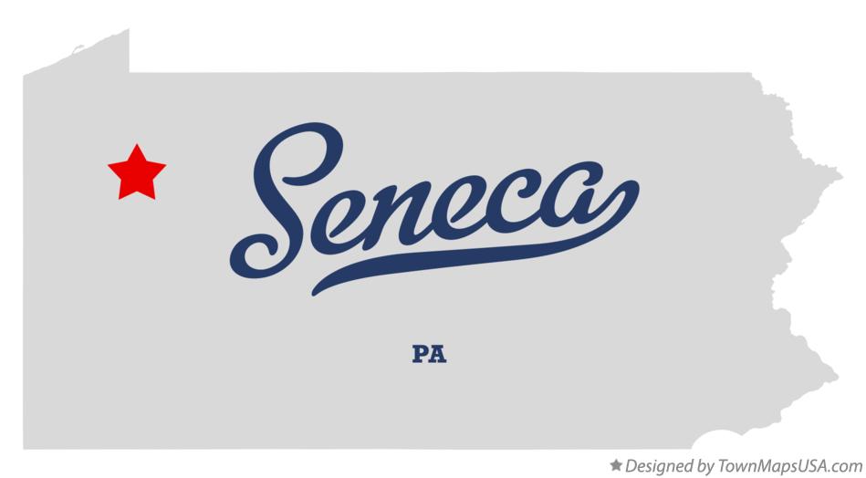 Map of Seneca Pennsylvania PA