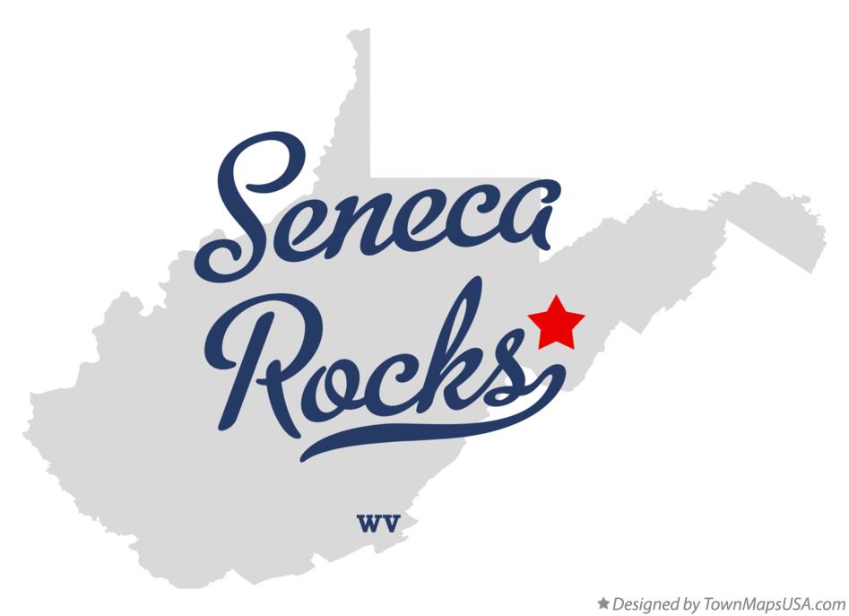 Map of Seneca Rocks West Virginia WV