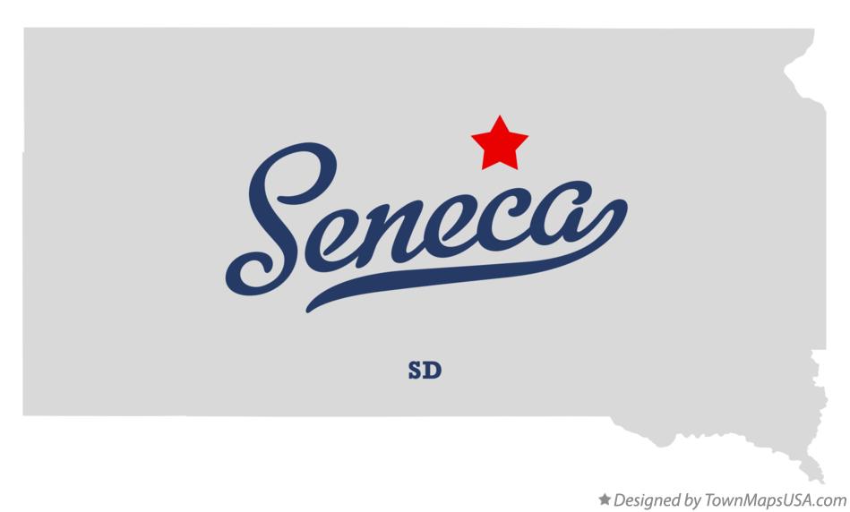 Map of Seneca South Dakota SD
