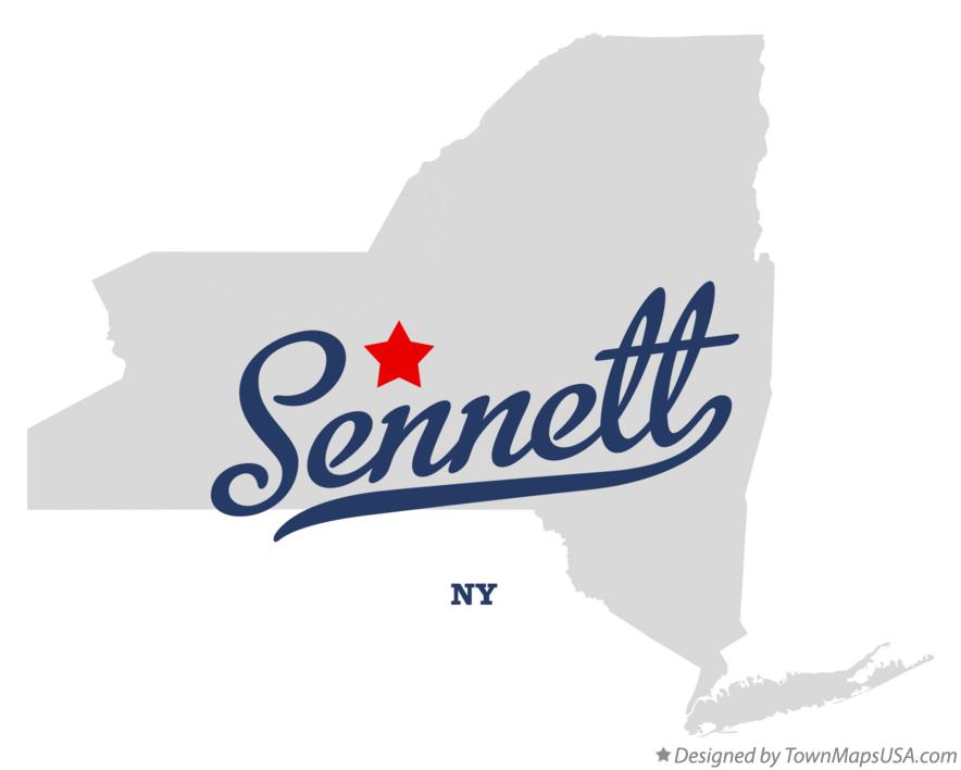 Map of Sennett New York NY